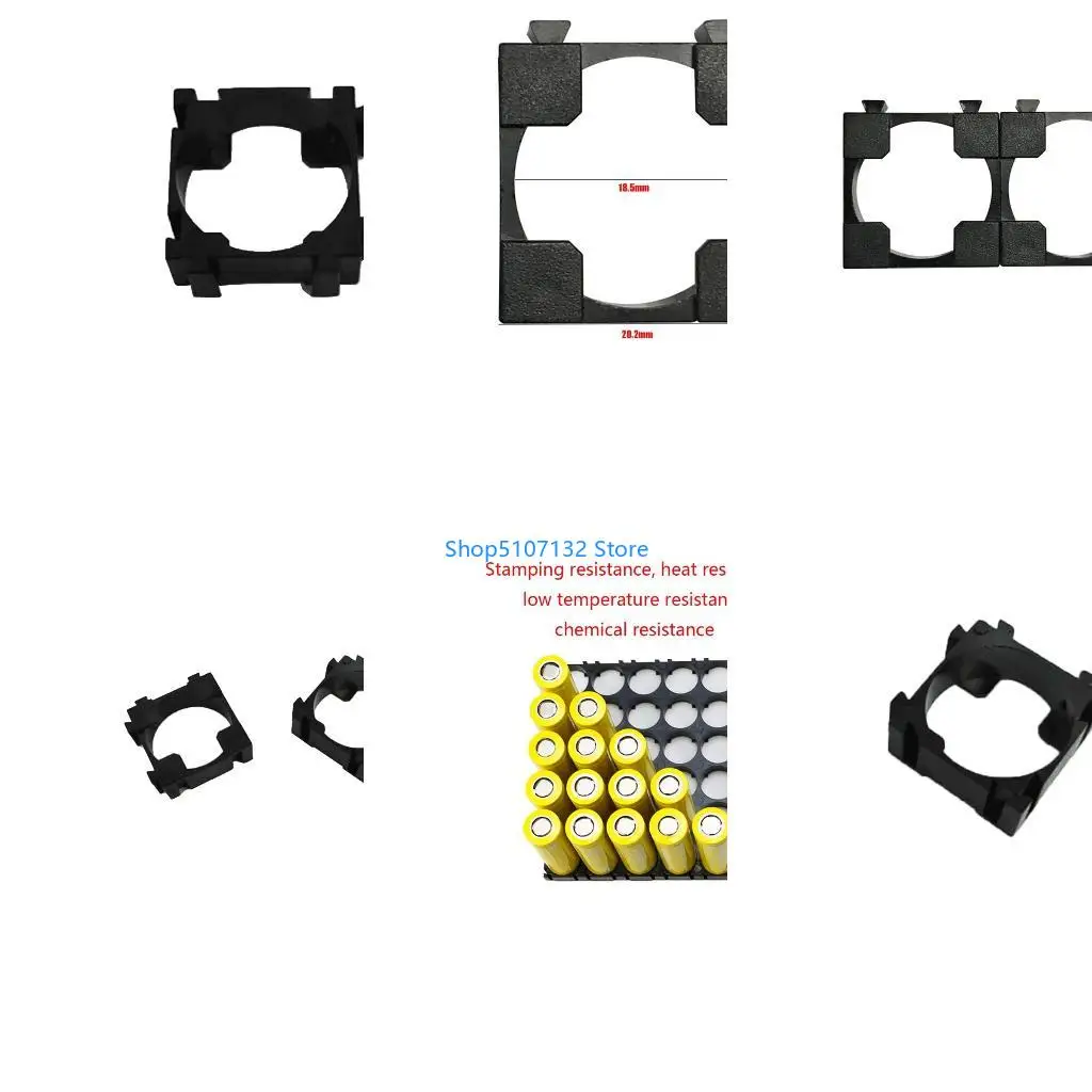 87HD Pack of 10 18650 Lithium Cell Double Battery Holder Bracket ABS Fixing Accs