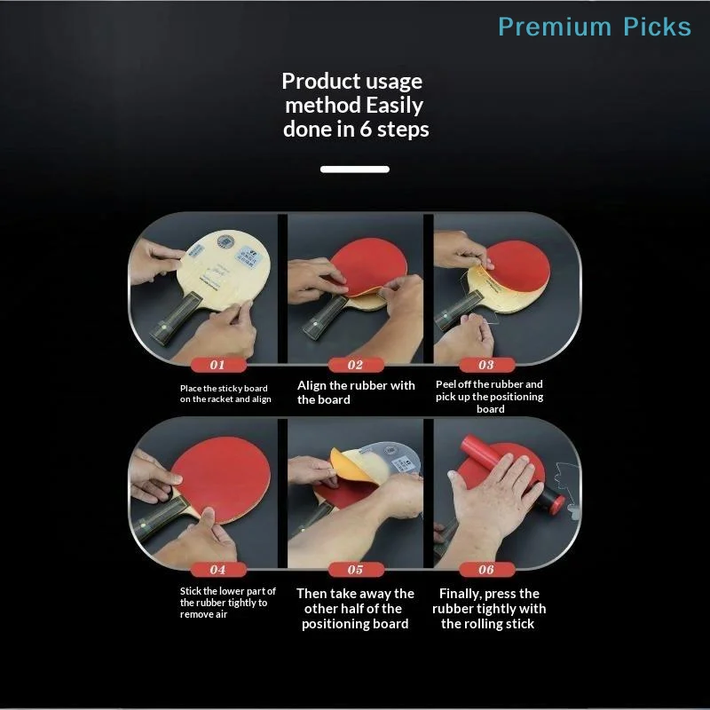 portableTransparent Acrylic Plate, Table Tennis Rubber Gluing Auxiliary Positioner Tool