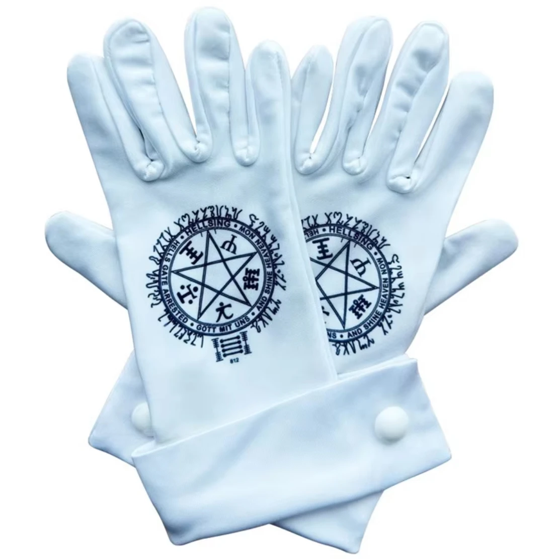 Adult Anime Hellsing Alucard Cosplay Gloves White Cotton Full Finger Mittens Sweat Absorption Hands Protector for Butler Prop