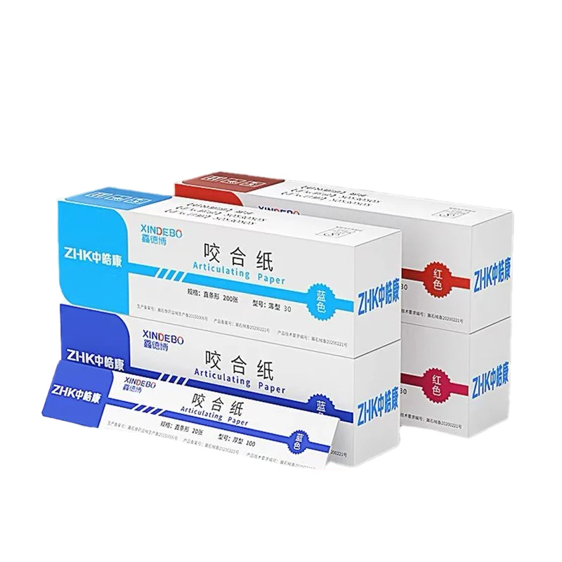 1 box Dental Articulating Paper Dentist Lab Products Double-sided Bite Strips Oral Teeth Care Whitening Material Tool 30/100µm
