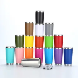 Multi Colors Painted Car Office Cooler Thermos Stainless Steel Double Wall 20oz Coffee Vacuum Flask