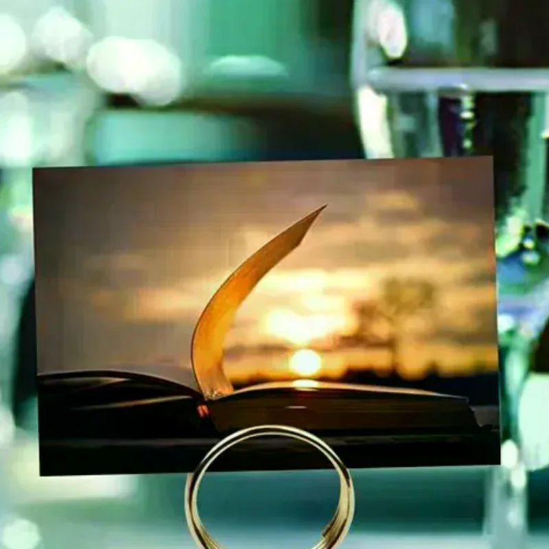 1Pcs 5.5*5cm Hemispherical / Tower‑shaped Table Number Holders Metal Electroplating Place Card Holders