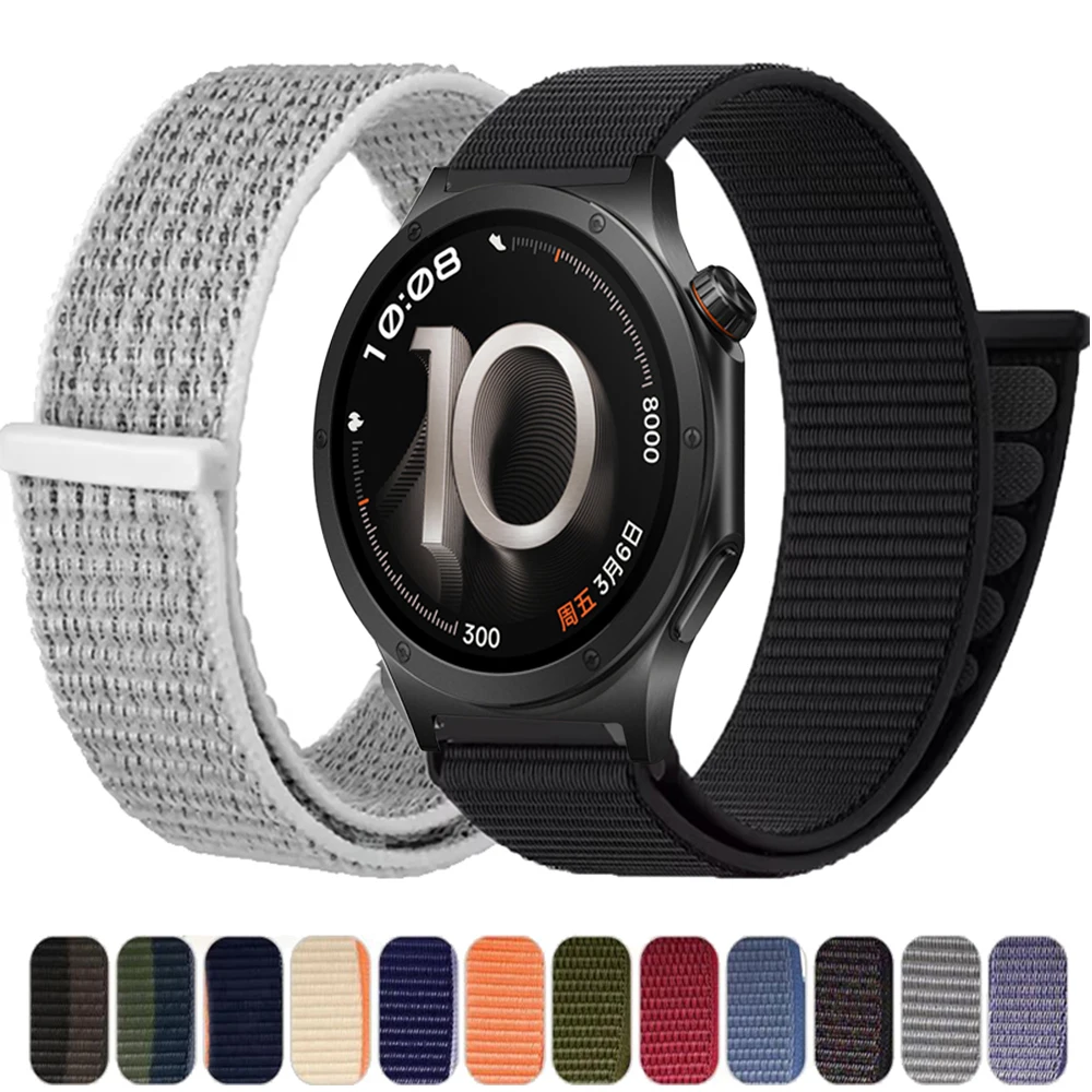 22mm 20mm Nylon Loop Strap for Oneplus Watch 4 Lite/3 2 2R/OPPO Watch S/X3 X2 Sport Bracelet for Samsung Galaxy Watch 7 6 5 Band