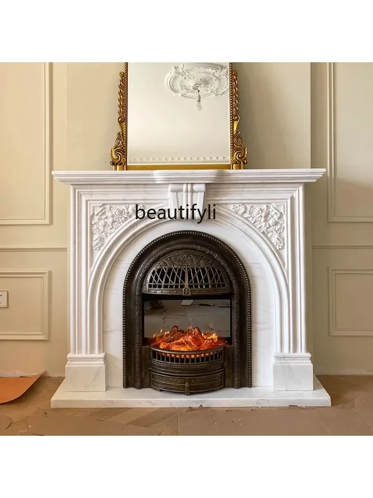 l Marble fireplace French European decoration American stone entrance living room natural French fireplace home decor