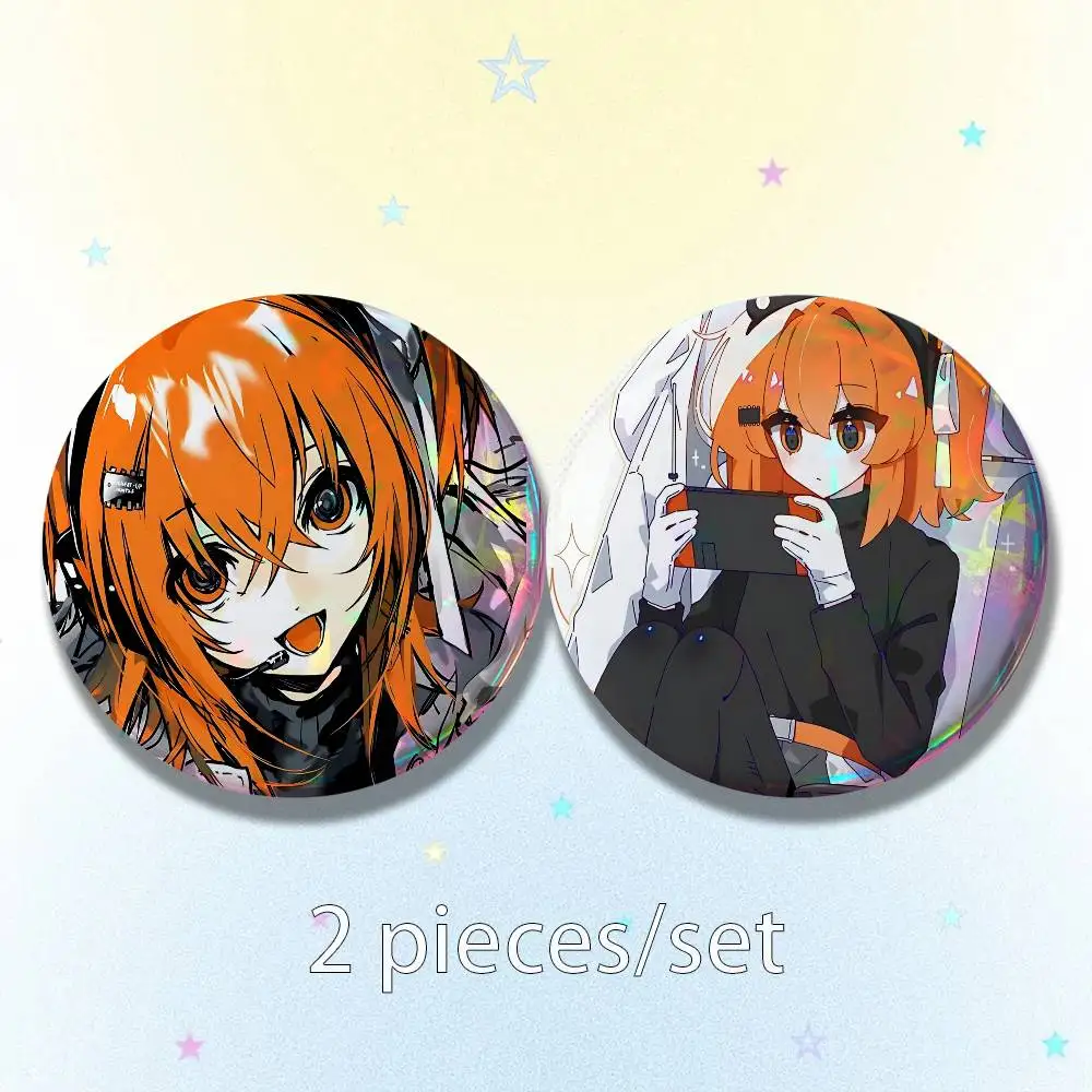 Digital virtual image Adachi Rei 25/32/44/58/75mm Badges Tinplate Soft Button Pin Brooch Metal Badge Custom  Hat Bag Lapel