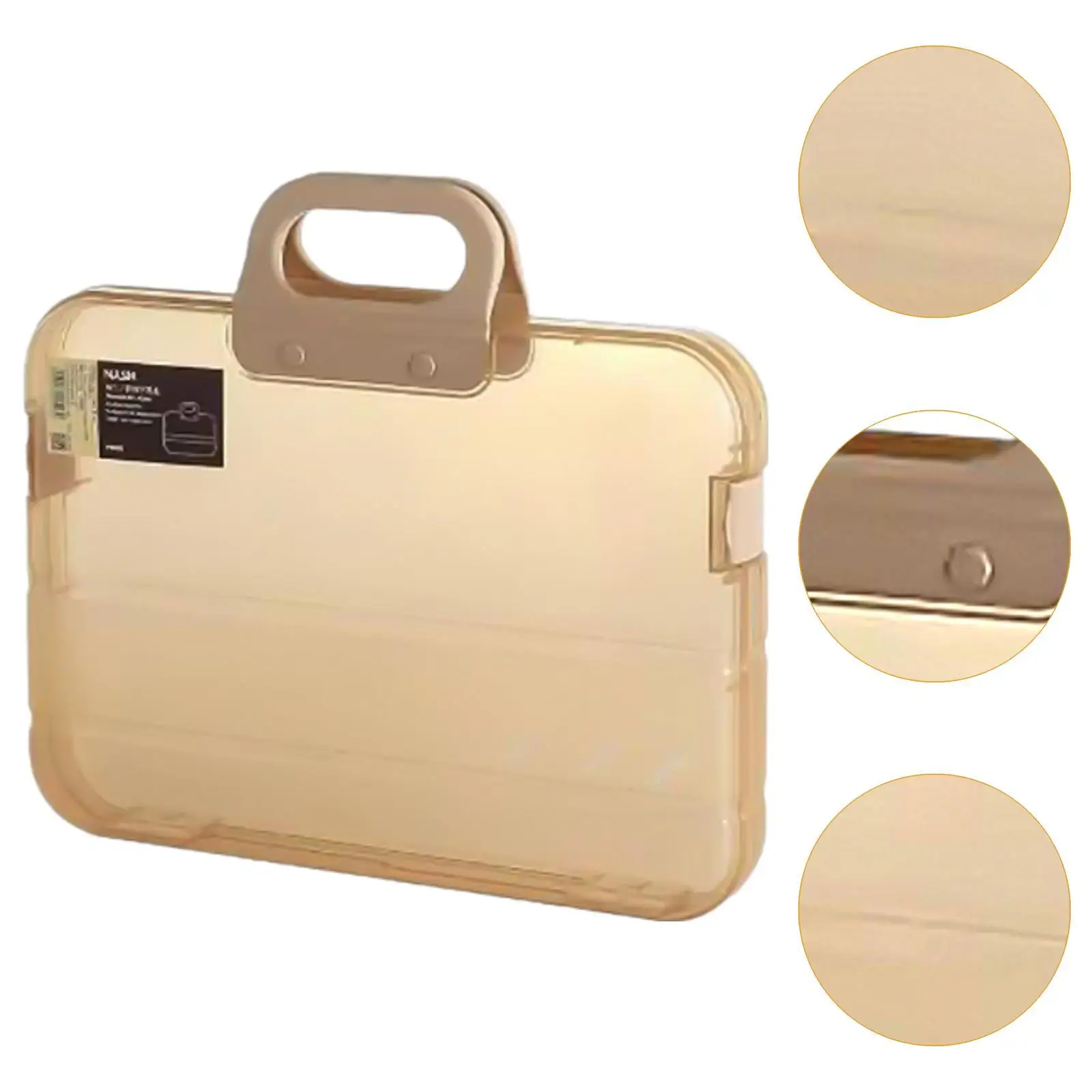 Portable A4 File Storage Box 14.4x2x10.2inch Versatile Lightweight Accessories for Daily Use with Handle Waterproof Case