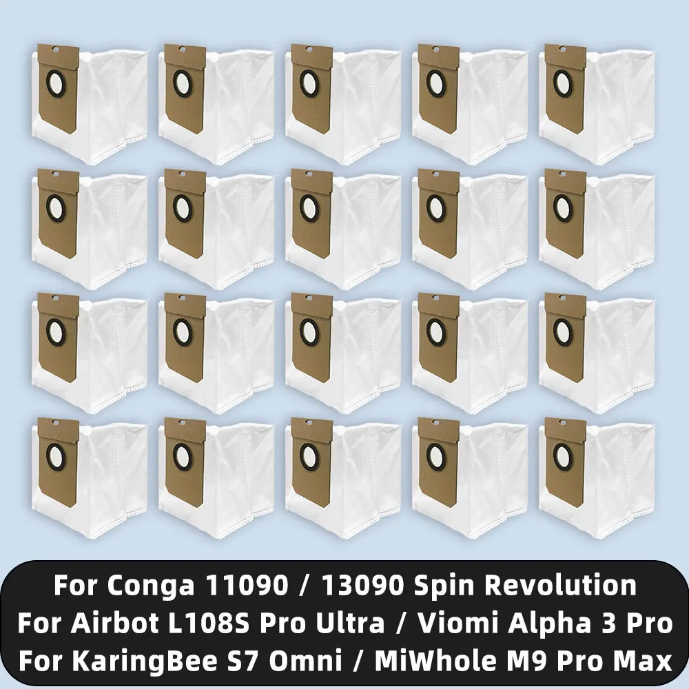 Bolsa de polvo Compatible con Airbot L108S Pro Ultra / Conga 11090 Spin Revolution / Conga 13090 Spin Revolution / KaringBee S7 Omni / Viomi Alpha 3 Pro VXVC26 / MiWhole M9 Pro Max