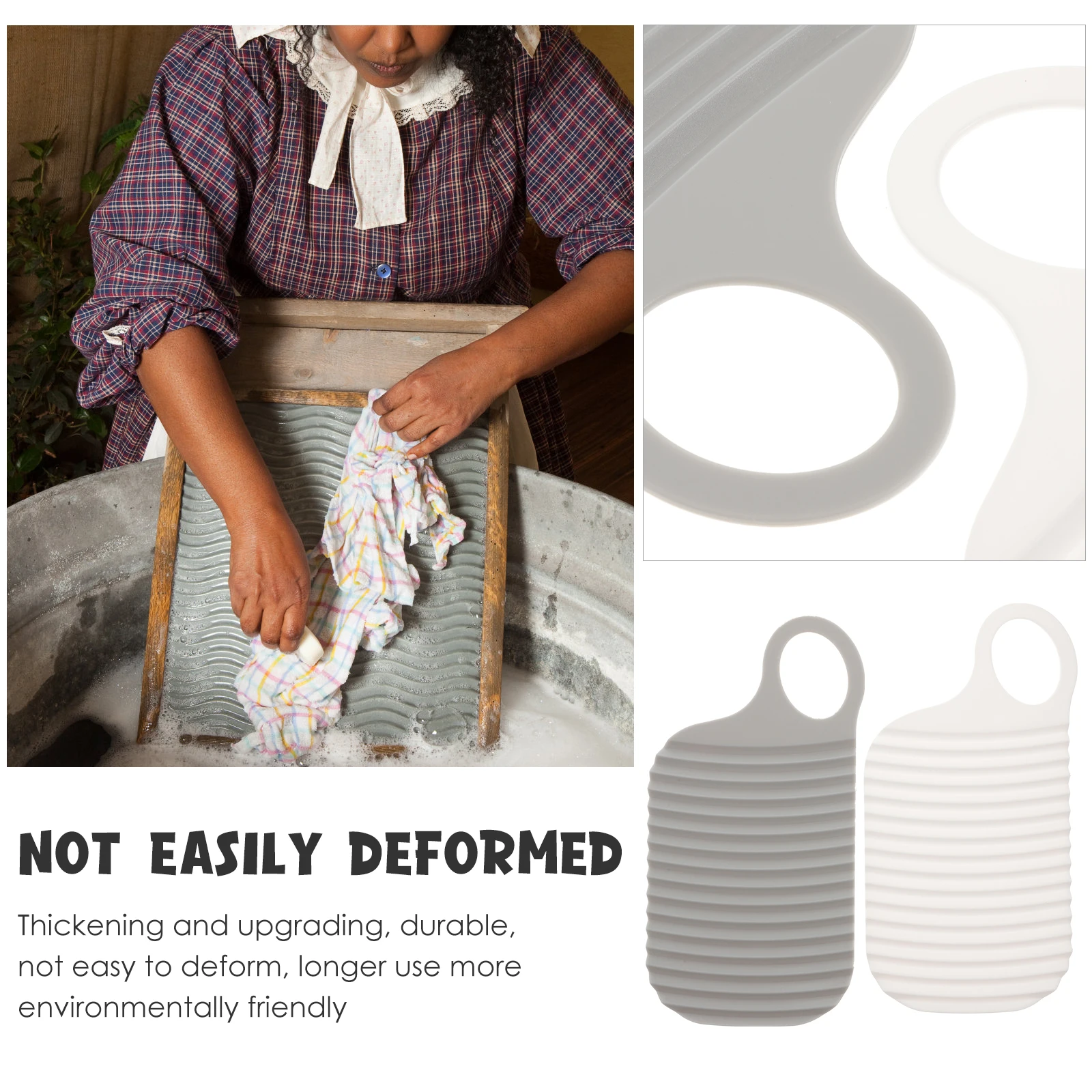 

4 Pcs Portable Mini Travel Washboards for Clothes Reusable Laundry Boards Hanging Hole Durable Non Slip Design Easy Storage