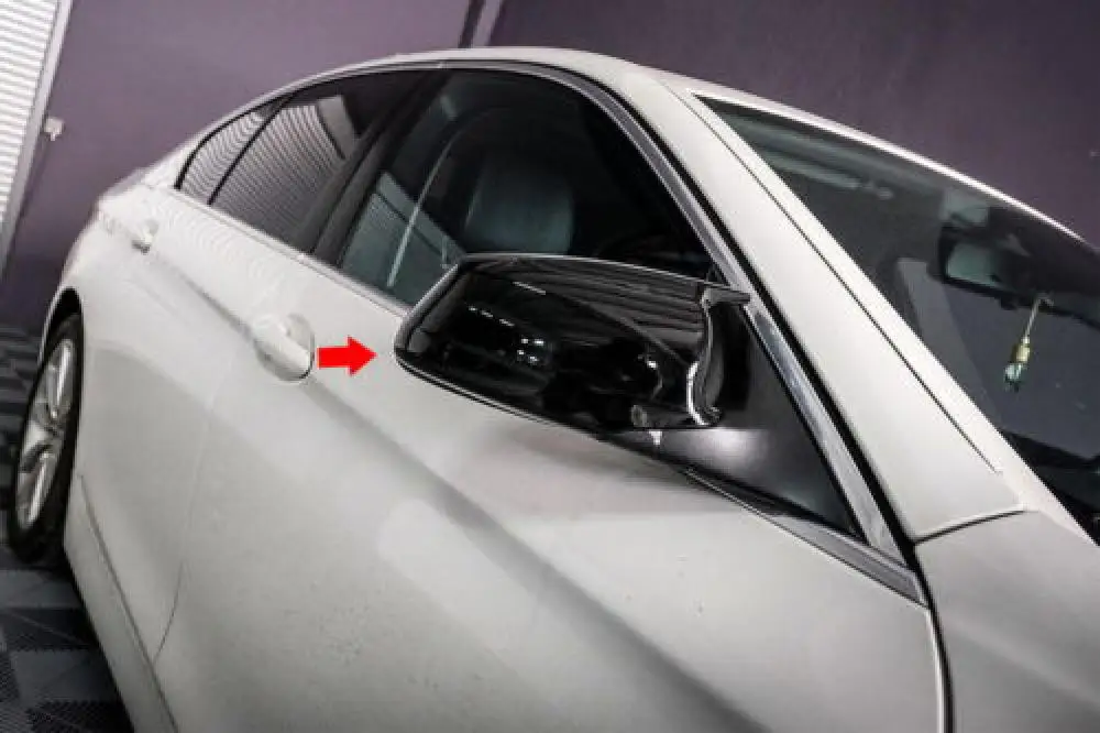 Gloss Black Wing Rearview Mirror Cover For BMW 5 Series F10 F11 Sedan 2011-13