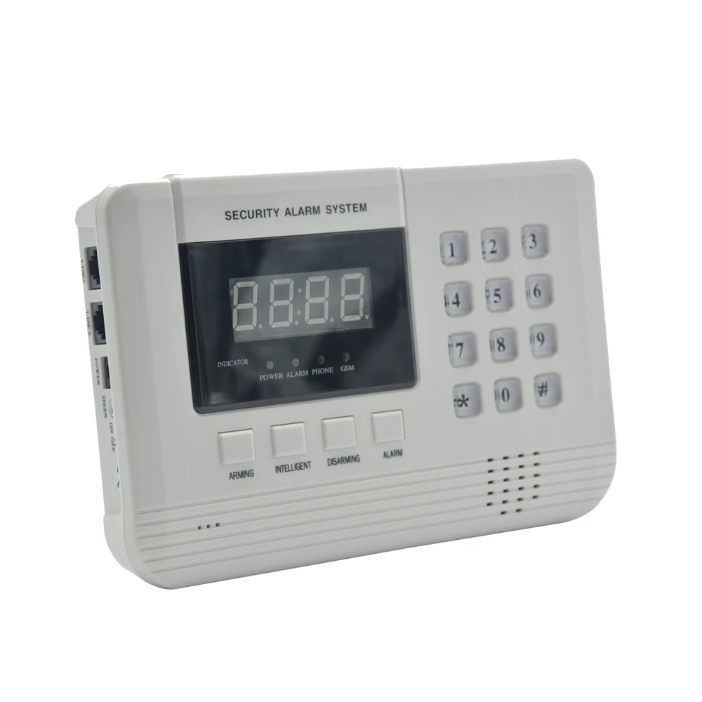 LCD Display 433MHz Wireless Alarm System SMS GSM PSTN Dual Network Home Security PIR Motion Sensor Door open Detector Smoke