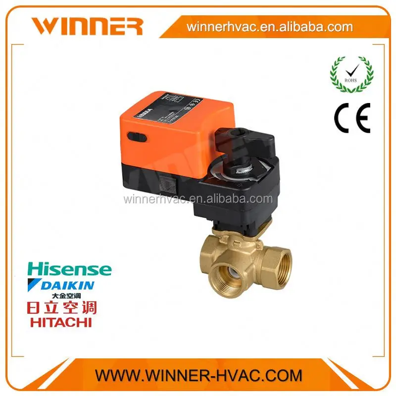 2-way and 3-way Electric Modulating Valve Motor Operated Flow ON/OFF Control Valve