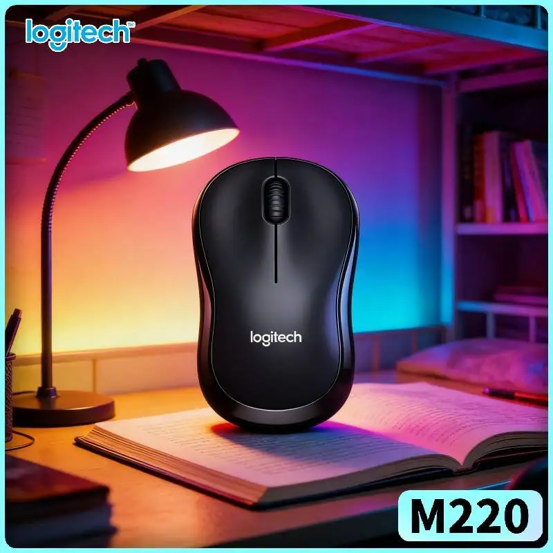 Logitech M220 Silent Click Mice Light Weight Business Trip Ambidextrous For Laptop Desktop Windows Mac Home Office Daily