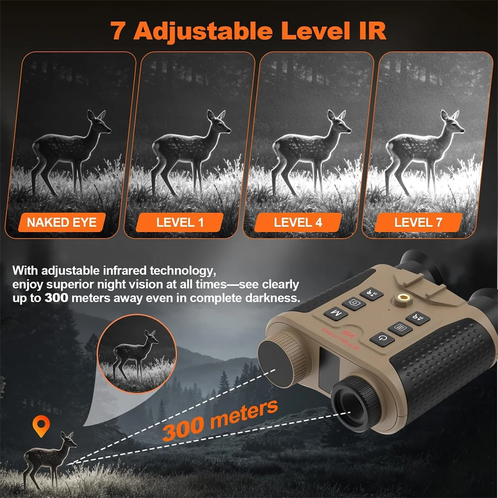 V6 Infrared Night Vision Binoc - đánh giá và giá Night Vision Goggles Gen 3