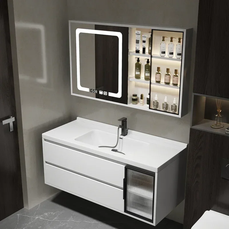 Mirror Bathroom Cabinets Storage Makeup Organizer Narrow Vanity Bathroom Cabinets Multipurpose Gabinete Home Furniture YX50BC