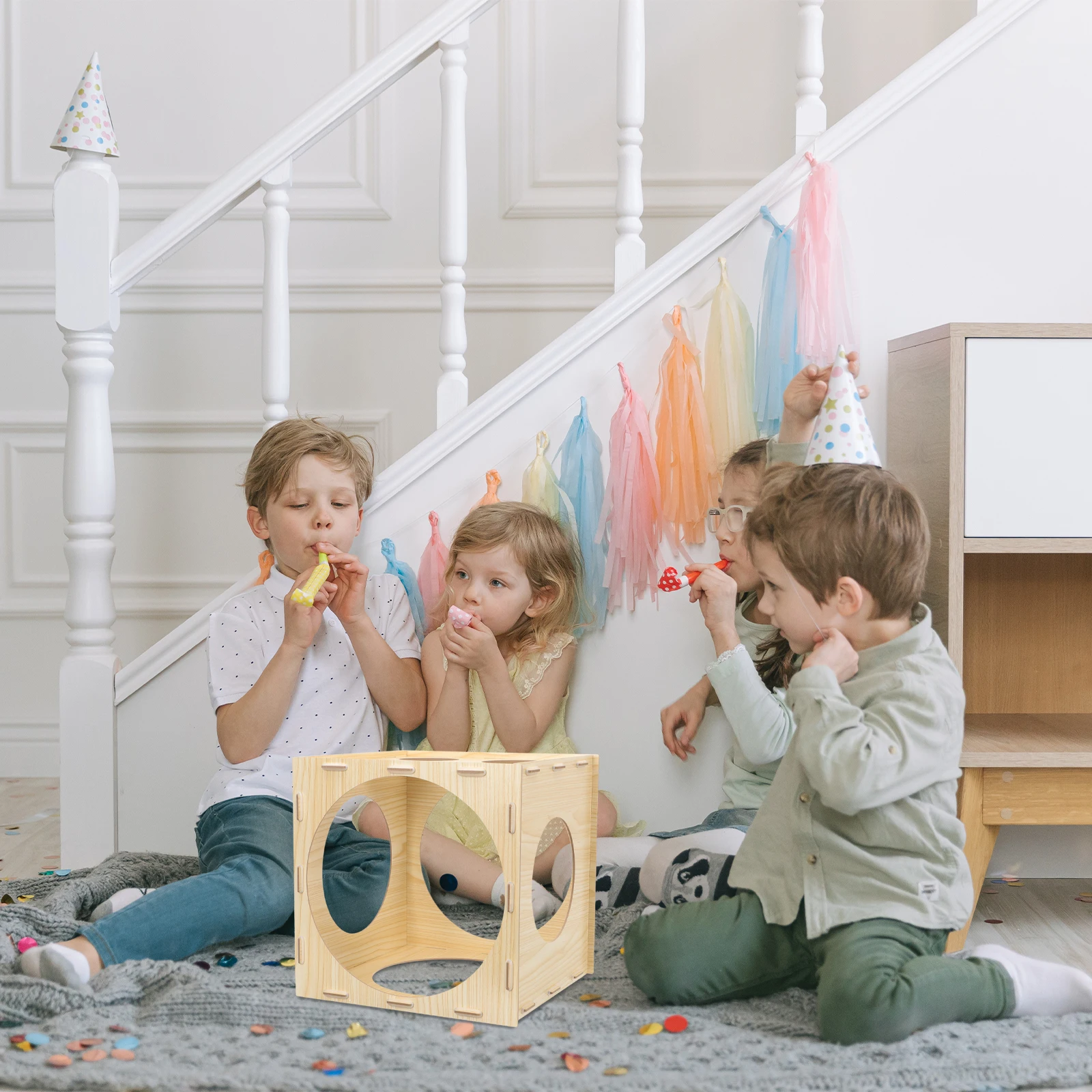 Деревянный мерный ящик для воздушных шаров, бытовой инструмент, съемная складная профессиональная сферическая линейка, размер для хранения воздушных шаров