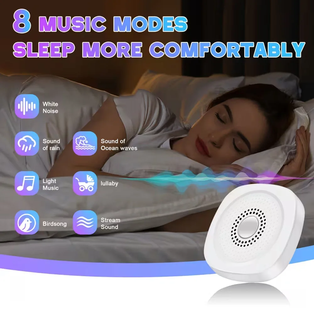 Cloud Prime White Noise Sound Machine with 8 Soothing Sounds Sleep Aid With Sleep Timer For Sleep meditation and relaxation