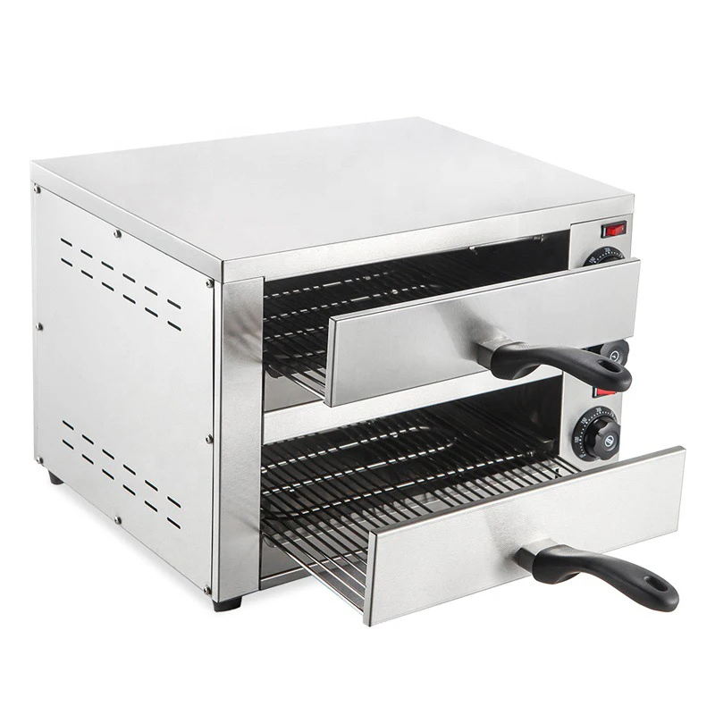 Commercial Kitchen Double Layer Electric Baking Oven 16 Inch Bread Pizza Biscuit Oven High-Capacity Commercial Oven