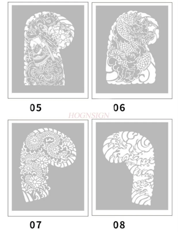 Spray Tattoo Full Arm Half Flower Arm Large Picture Single Sheet Thickened Gray Tattoo Template