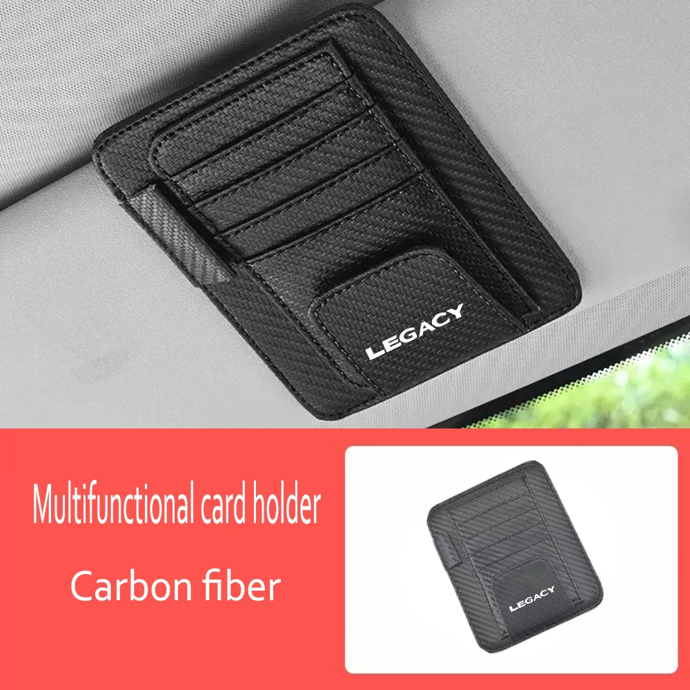 Car Sunade Retractable Interior Mirror Clip Card Holder Document Folder Vehicle Storage Organizer for Subaru LEGACY