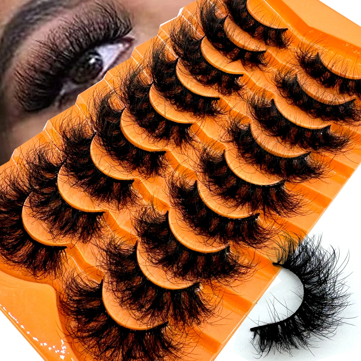 Neue 5/9/10 Paar 3D Faux Mink Haar Künstliche Wimpern Natürliche Unordentliche Wimpern Flauschige Wimpernverlängerung Augen-Make-up-Tools