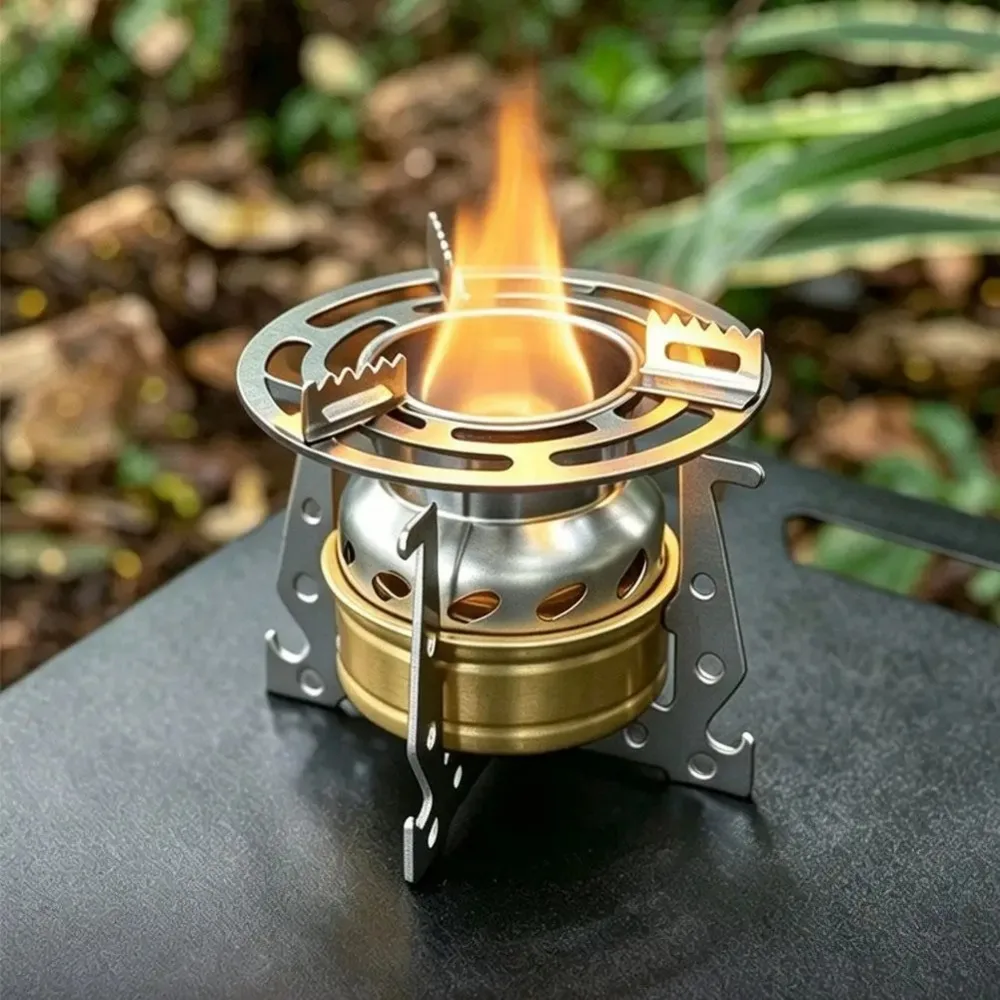 Outdoor Mini Stove Camping Stove Stainless Steel Stove Frame Non-slip Bracket Suitable for Picnics Backpacking and Hiking