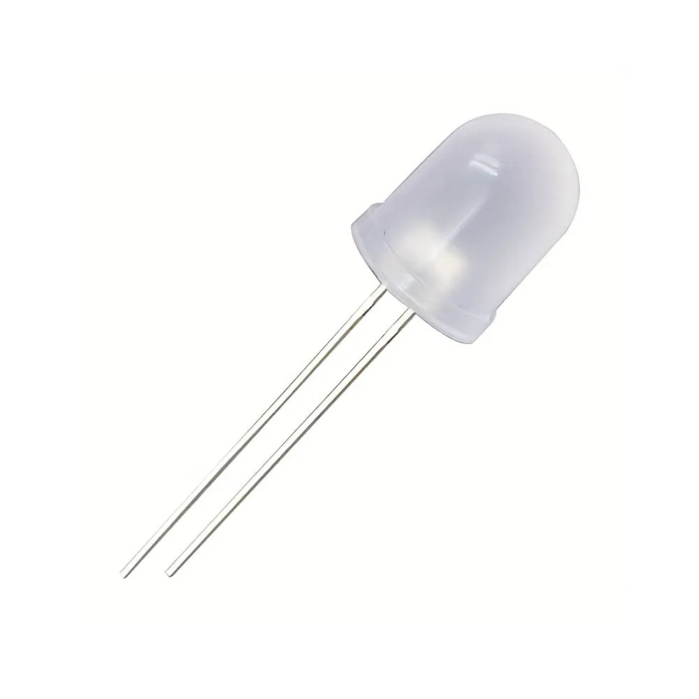 50Pcs 5Colorsx10Pcs 10MM LED Diode Diffused Kit 10 mm 3V Set Light Emitting White Green Red Blue Yellow
