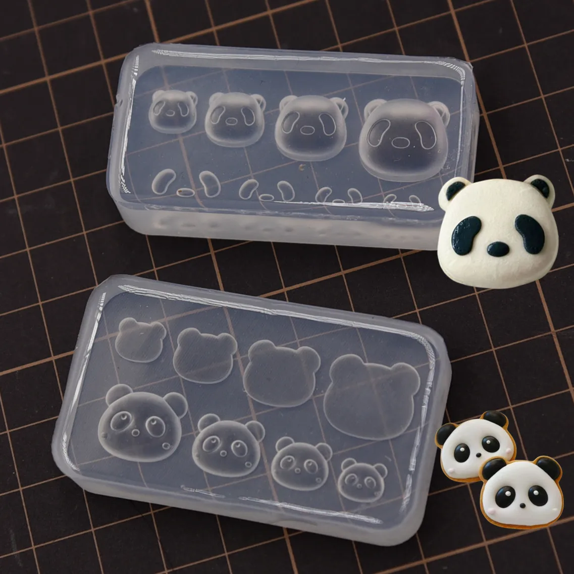 Mini Frosting Bear Biscuit Silicone Molds Porcelain Clay Handicraft Icing Biscuits DIY Molds