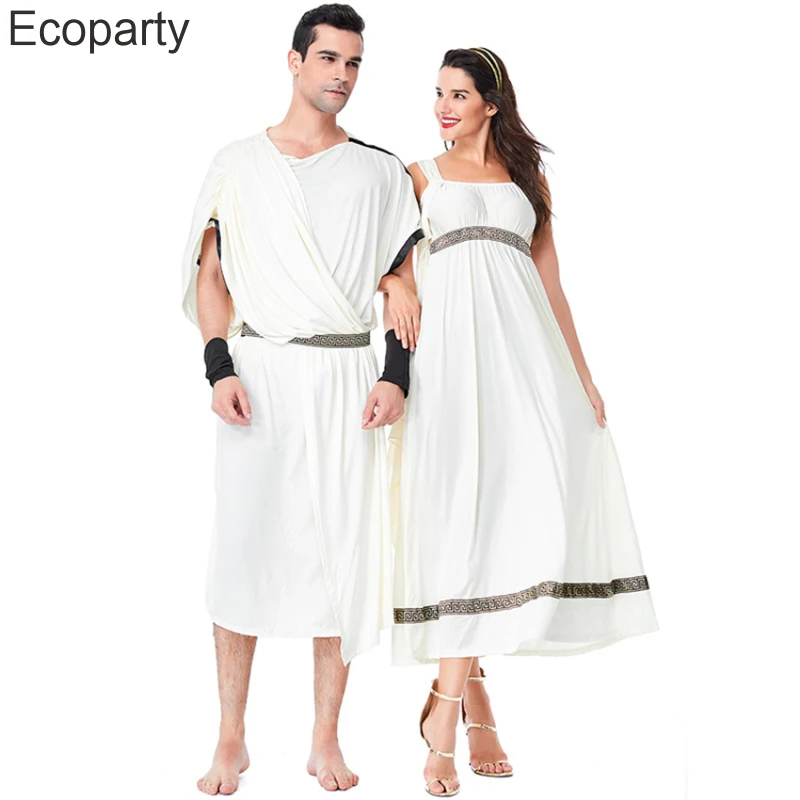 Nuova mitologia greca antica medievale Olympus Zeus Hera Costume per uomo donna Purim Halloween Goddess Dress Queen Prince Outfits