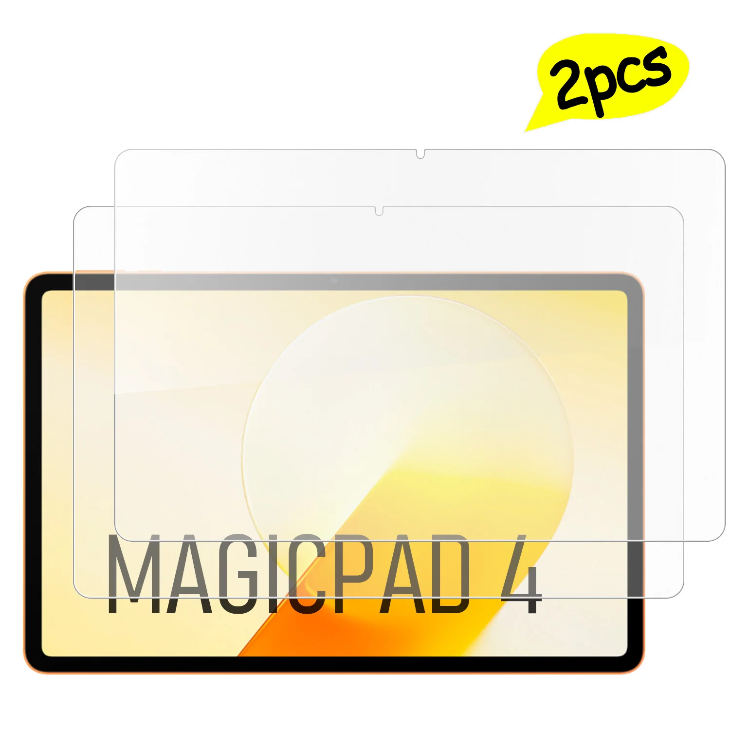 For Honor MagicPad4 Tempered Glass Screen Protector On MagicPad 4 12.1-inch Damage-Proof Anti Scratch Film HD 2-Pack