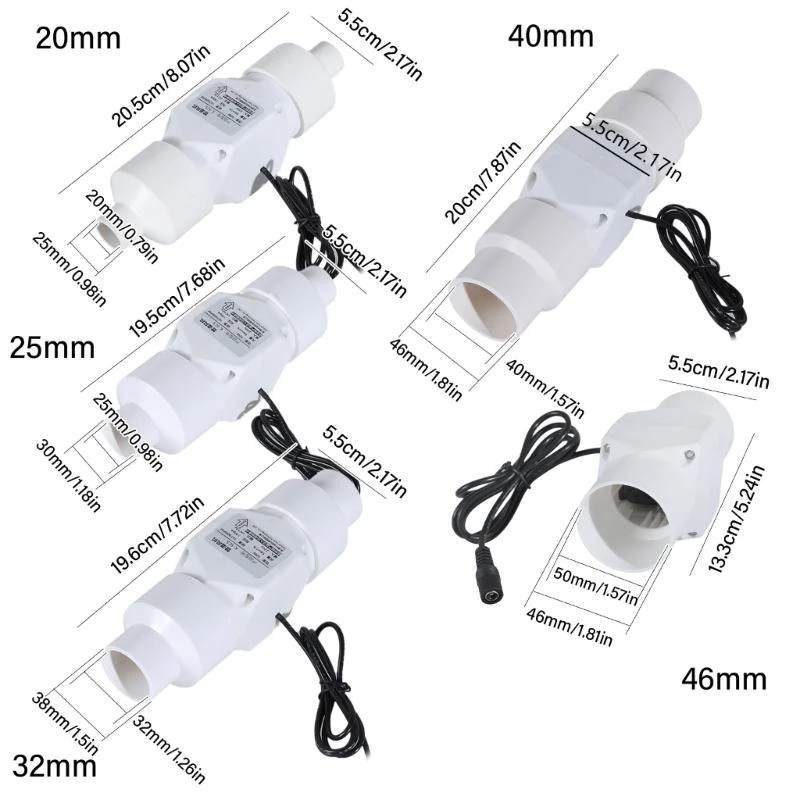 Wentylator wyciągowy 12V, cichy, do instalacji w rurach wentylacyjnych, hydroponiczny wentylator powietrza, wentylator wyciągowy do wentylacji domu, łazienki i pomieszczeń do uprawy.
