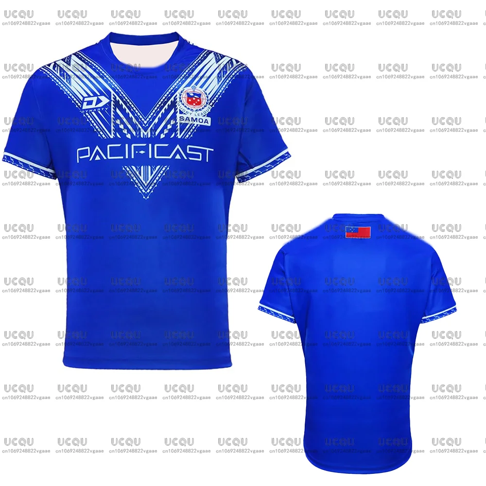 

Mens Tee Rugby Jersey Clothes Kids Train Breathable T Shirt Top Toa Samoa Sportswear Team 2025 Gift Boys Male Player Tee New