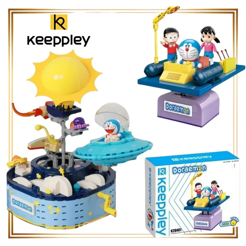 

Keeppley Doraemon машина времени в сборе, игрушки, развивающие модели для детей, головоломки, праздничные подарки, настольные украшения, аниме