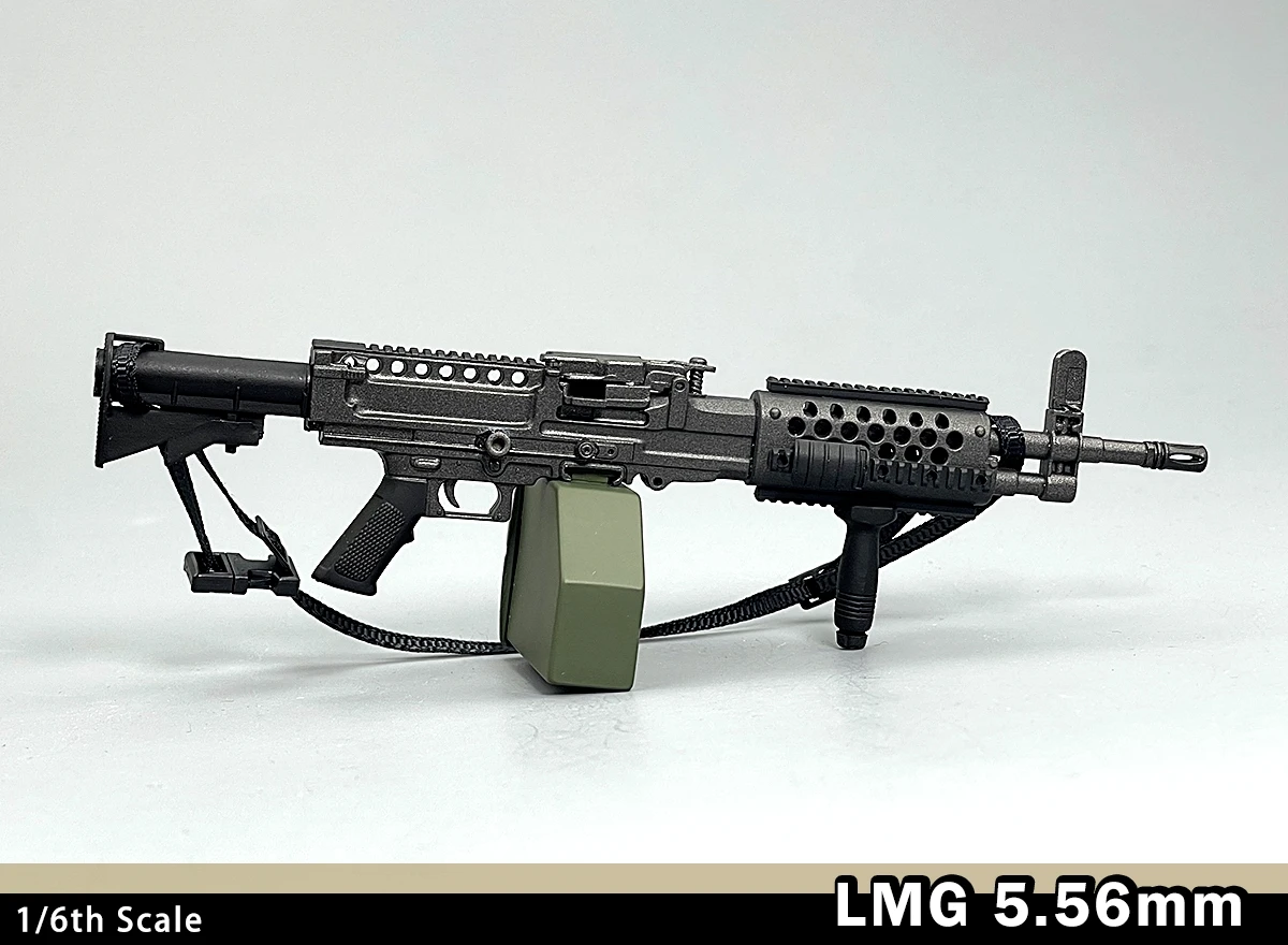 NEW 1/6 Scale LMG 5.56MM 77028 Weapon Model for 12inch Action Figure Military Soldier Accessories In Stock