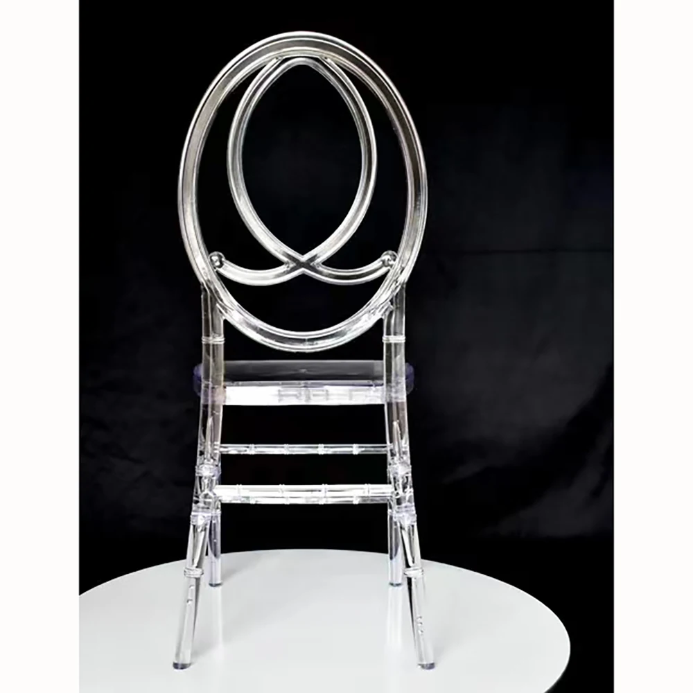 Foshan factory clear resin stackable phoenix chair