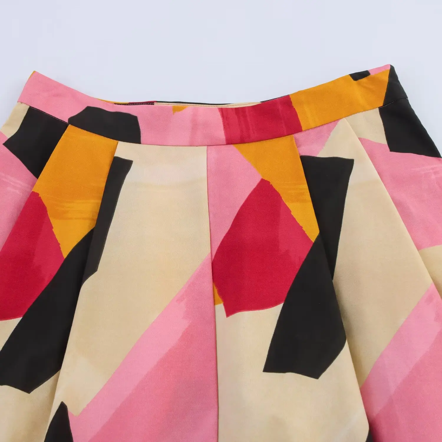 2025 nuova estate abbigliamento donna moda temperamento semplice versatile stampato drappeggiato gonna midi a vita alta