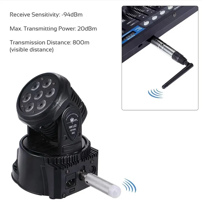 ABDE-беспроводной передатчик DMX512, приемник DMX, сценический светильник, беспроводной 2,4G, перезаряжаемая батарея, 16-часовой приемник