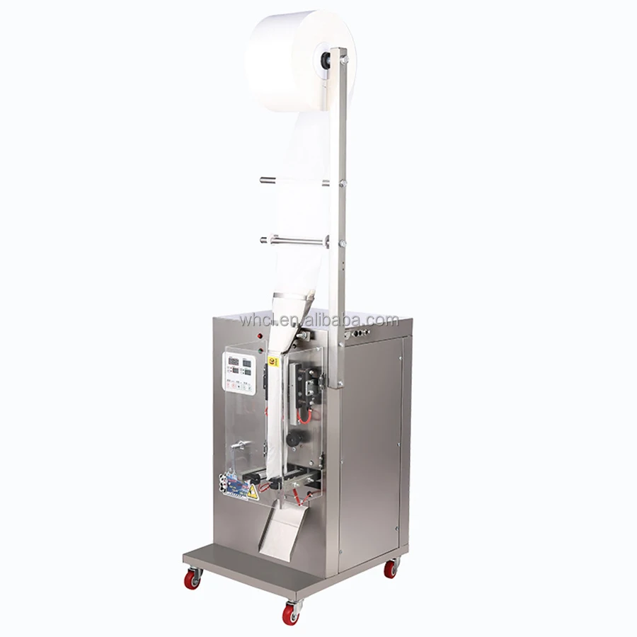Manual Feeding Packaging Machine for 1-100g Granule Bolts Nuts Sachet Outer Bag Sealing Paper Film Material Food Application