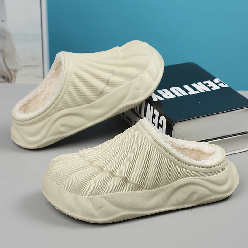 

Men's cotton shoes casual light plush warm winter versatile fashion anti slip wear-resistant outdoor warm casual cotton slippers