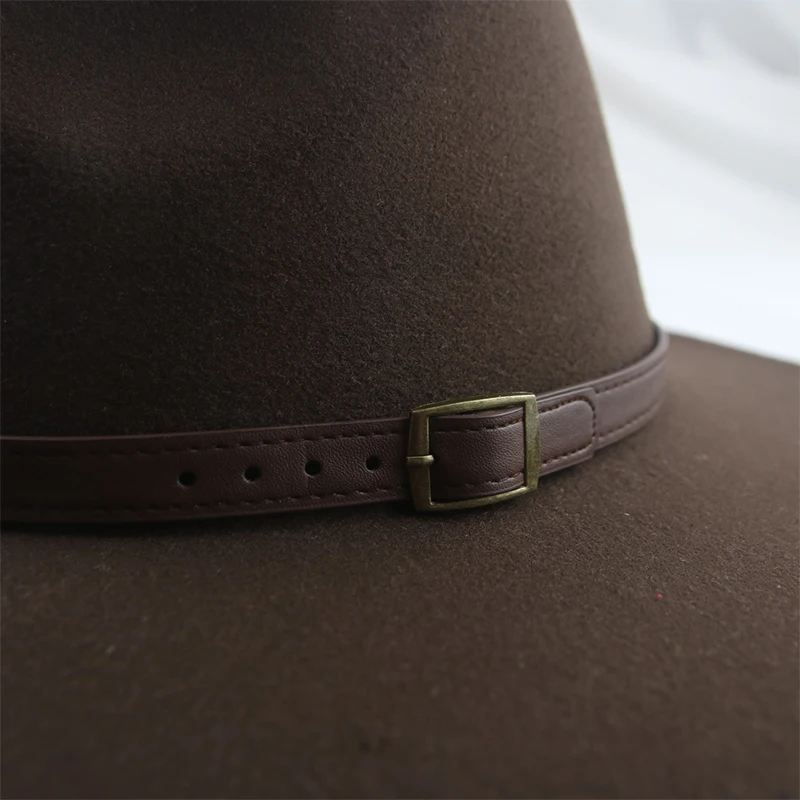 Hats for Women Hat Hats Man Hat Male Fedoras Winter Felted Hat Big Brim 9.5cm Belt Band Casual Solid Panama Cap Sombrero Hombre