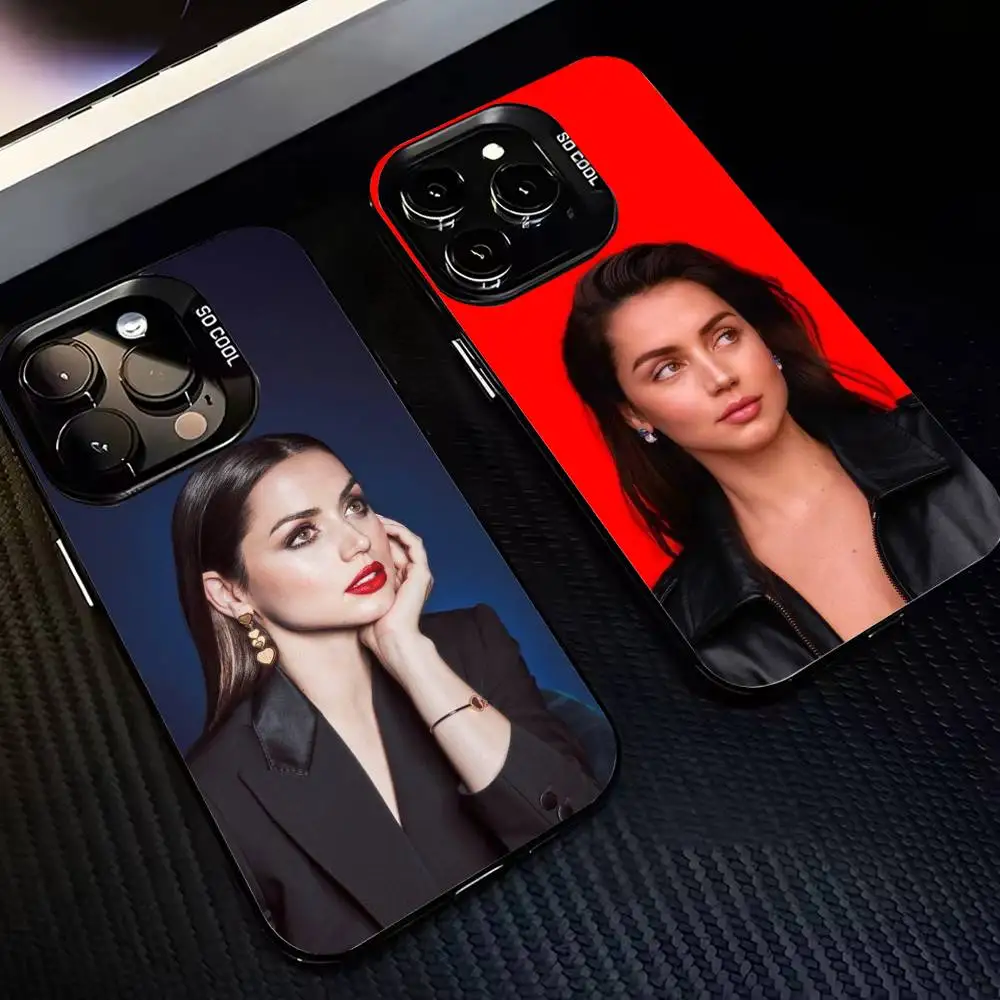 

Famous actress A-Ana de A-Armas Phone Case For iPhone 17,16,15,14,13,12,11 Plus,Pro Max,XS,Colorful Silver Black Cover