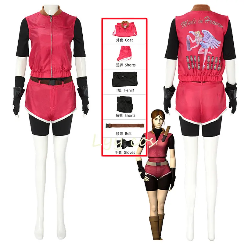 Special Offer Claire Redfield Cosplay Costume Anime Claire Outfit Vest Shorts Set Halloween Cosplay Clothing