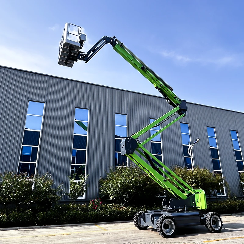 8m 10m Portable Electric Articulated Boom Lift Self Propelled Curved Arm Man Lift with Proportional Drive Control