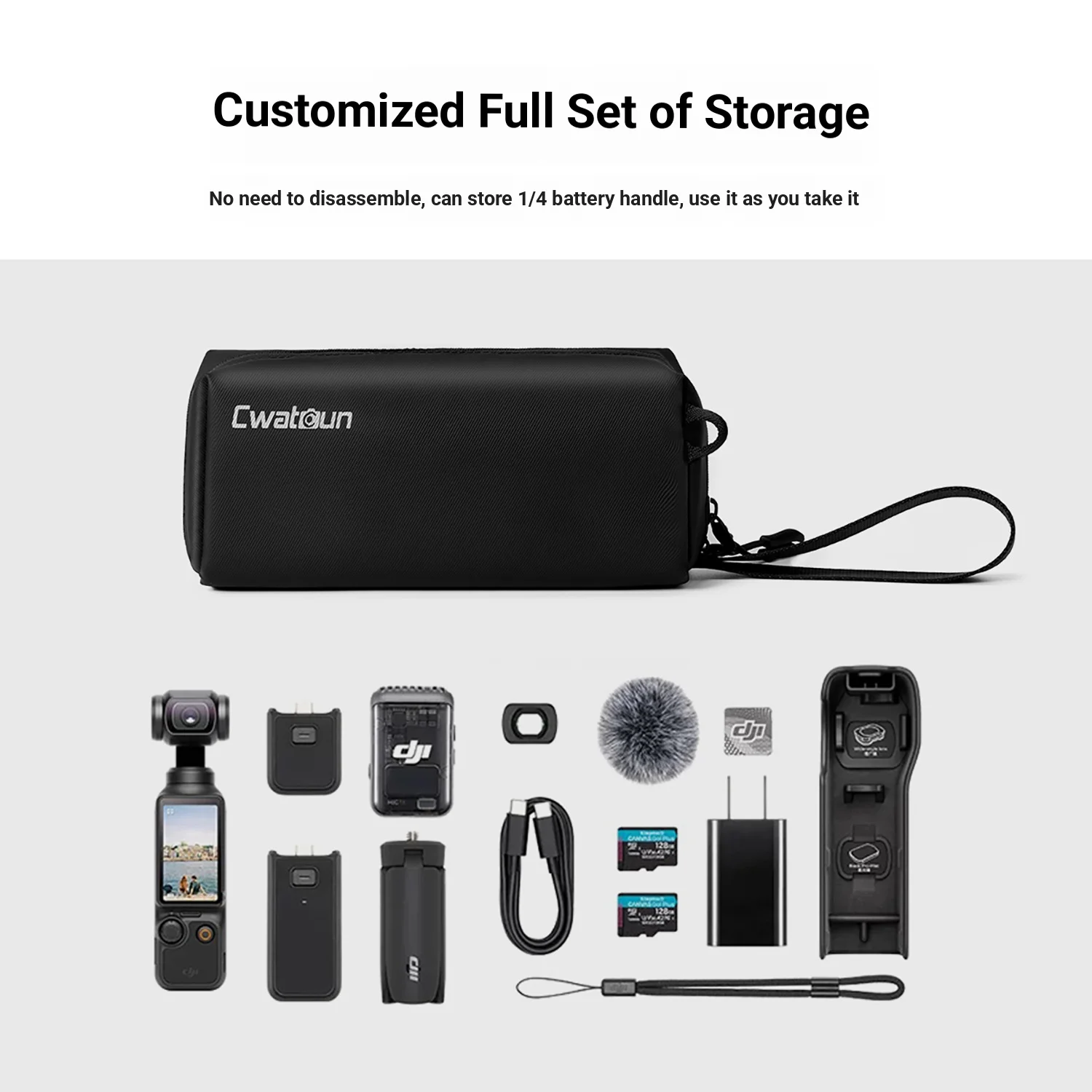 CADeN Camera Bag for DJI Pocket4/ 3 Storage Protective Multi-functional Portable Accessory Chest Bag