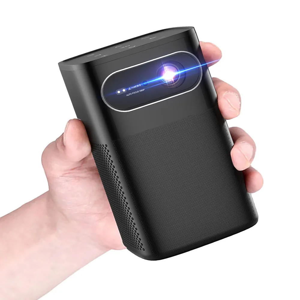 4K Support Built-in Speaker 1080P Full HD Wireless Mini Portable Movie Projector with Rechargeable Battery