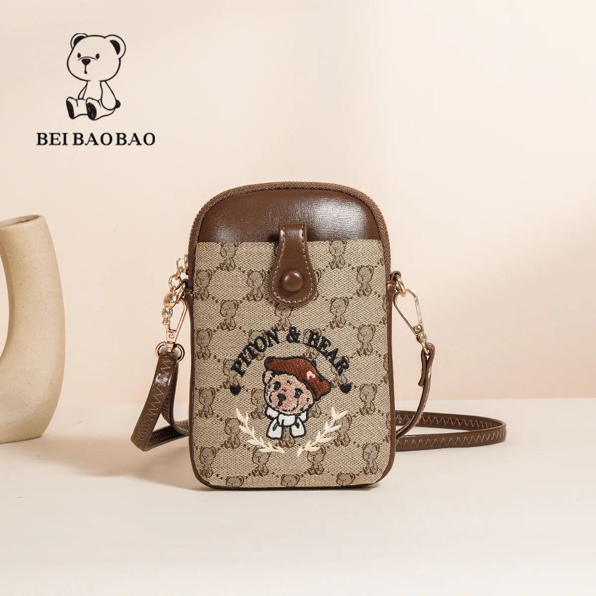 Beibaobao 2024 Nowa wszechstronna torba na ramię Crossbody Casual Mobile Bag Fashion Trend Bag Mini torba damska Bolso de mujer