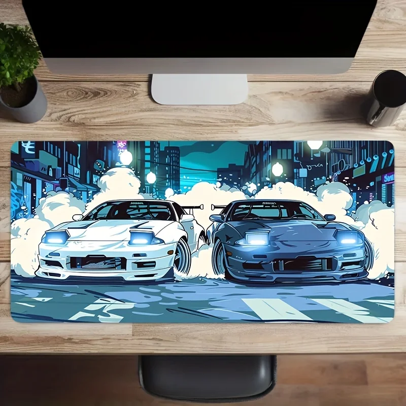 Gaming Mouse Pad E-sports Japanese Comic Racing Car Home Game Business Office Mouse Pad Keyboard Pad Accessories Desktop Mat