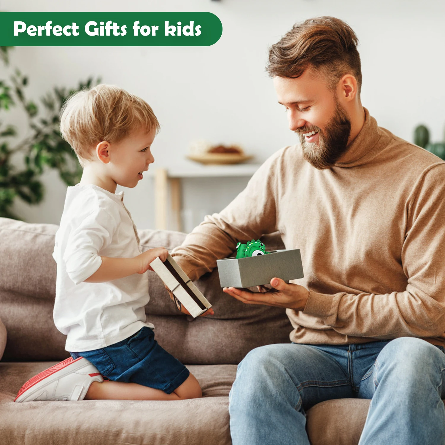 كاميرا رقمية للأطفال مع بطاقة 32 جيجابايت كاميرا صغيرة على شكل ديناصور ألعاب 1080P HD كاميرا تصوير لمدونات الفيديو لهدايا عيد الميلاد وأعياد الميلاد