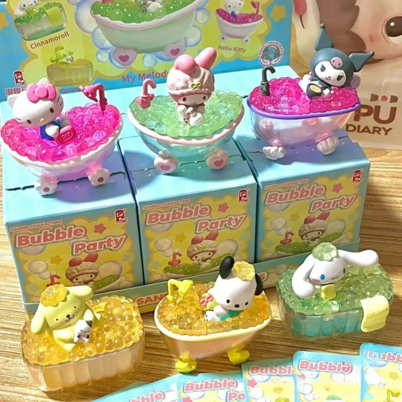 Hot Sanrio ชุดอาบน้ำของแท้รูปอะนิเมะ Kuromi Cinnamoroll เครื่องประดับตั้งโต๊ะ pochacco แฮนด์เมดน่ารักของเล่นของขวัญ