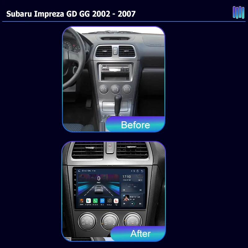 AI VOICE Android Car Radio Multimedia player for Subaru Impreza GD GG 2002 2007 GPS Navigation Stereo Screen Video Tape