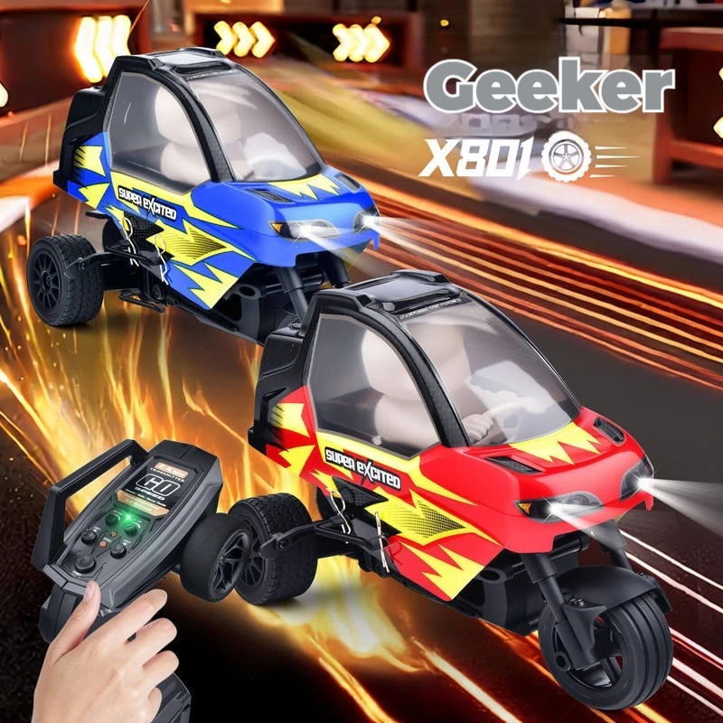 

Geek 2026 New Professional Rc Remote Control Car Three Jumpers Cross-Country Climbing Competitive Racing Drift Racing X801